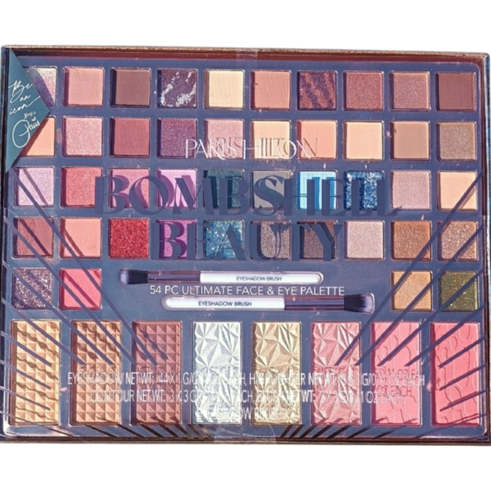 NEW! Paris Hilton Bombshell Beauty Eyeshadow, Blush, Contour & Brush Palette - Picture 4 of 4